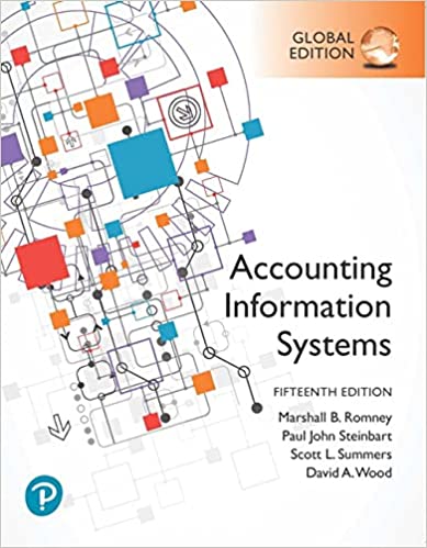 Accounting Information Systems, Global Edition 15th Edition by Marshall Romneya, Paul Steinbart